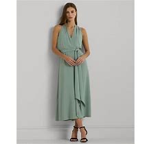 Lauren Ralph Lauren Women's Belted Halter Dress - Soft Laurel - Size 6