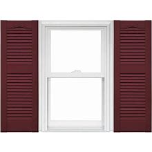 Mid America Open Louver Vinyl Shutters (1 Pair) - 12 X 80 078 Wineberry