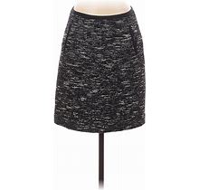 Talbots Casual Skirt: Black Tweed Bottoms - Women's Size 2 Petite