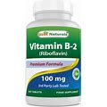 Best Naturals Vitamin B2 (Riboflavin) 100 Mg 180 Tablets - Premium Formula - 3rd Party Lab Tested