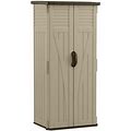 Suncast Cubic Feet All-Weather Vertical Tall Outdoor Storage Shed Brown Size 22