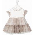 Monnalisa - Leopard-Print Tiered Dress - Kids - Polyamide/Viscose/Cotton - 6 - White