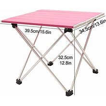 WUHNGD Portable Camping Table,Portable Camping Side Tables With Aluminum Table Top,Small Folding Camping Table Beach Table,Collapsible Foldable Picni