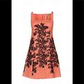 No. 21 Dresses | N 21 Coral And Black Lace And Sequin Mini Dress! | Color: Black/Orange | Size: 4