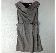Banana Republic Dress Womens Size 4 Petite Gray Houndstooth Classy Sophisticated