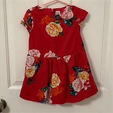 Gap Dresses | Red, Floral Baby Gap Toddler Dress | Color: Red | Size: 2Tg