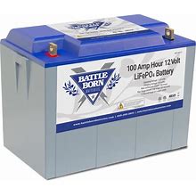 Battle Born Batteries Lithium-Ion (Lifepo4) Deep Cycle 12V Battery 100Ah - Safe & Powerful Drop-In Replacement For RV, Van, Marine, Off-Grid -