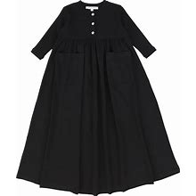 Black Emblem Maxi Dress | Size 4 By Little Parni