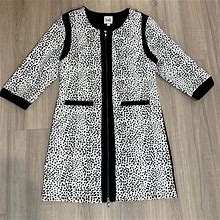 Luii Dresses | Luii Imperfect Polka Dots Full Zip Sheath Dress Or Jacket Small | Color: Black/White | Size: S