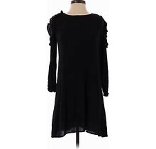 Old Navy Casual Dress - Sweater Dress Cold Shoulder Long Sleeve: Black Dresses - Women's Size Small Petite