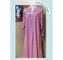 LANZ OF SALZBURG RED TYROLEAN HEART Long FLANNEL Nightgown 1X