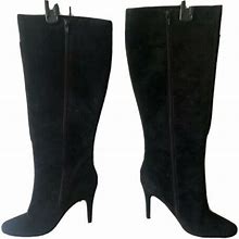 Delman Ladies Black Suede Beautiful Boot 10m (Ws27)