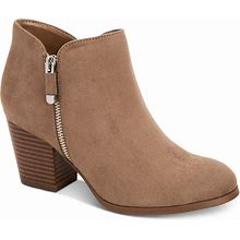 Style & Co Women's Masrinaa Ankle Booties, Created For Macy's - Taupe - Size 9W