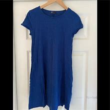 Gap Dresses | Gap Black And Blue Striped T Shirt Dress With Pockets | Color: Black/Blue | Size: Xs