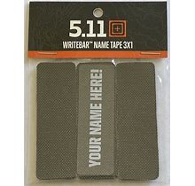 BRAND NEW SET OF 3 5.11 TACTICAL WRITEBAR NAME TAPE 3"X1" PATCH HOOK BACKING
