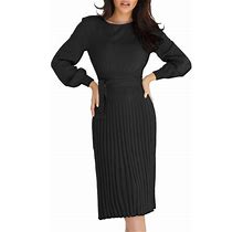 Pmuybhf Fall To Winter White Midi Dresses Plus Size Womens Elegant Solid Color Slim Fit V Neck Knit Sweater Dress Plus Size Long Dresses For Wedding G