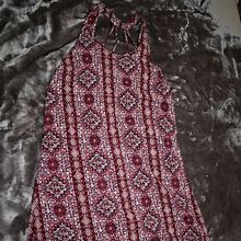 Pink Rose Dresses | Pink Rose Paisley Sun Dress, Halter Neck, Size Small | Color: Cream/Red | Size: S