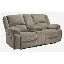 Signature Design By Ashley Draycoll Reclining Loveseat With Console In Pewter - 7650594