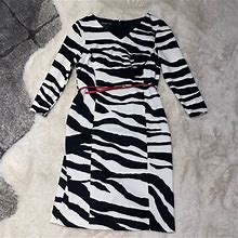 Jones New York Dresses | Zebra Print Dress / Brand: Jones New York Collection | Color: Black/White | Size: 4