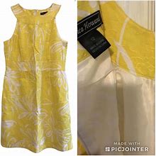 Jessica Howard Summer Dress Size 12 | Color: White/Yellow | Size: 12