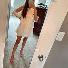 Boohoo Dresses | Boohoo Babydoll Dress | Color: Cream/White | Size: 4