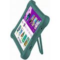 ME K10 Google Kids Space 10" 128GB Tablet With Silicone Bumper Case Kickstand (2023 Model), Green