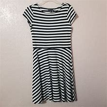 American Living Dresses | American Living Junior Black White A-Line Dress | Color: Black/White | Size: M