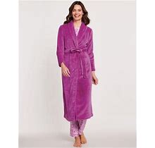 Blair Women's Purple Cozy Knit Plush Tie Robe - - 3XL -