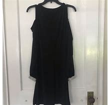 Msk Dresses | Msk Dress With Sequin Cuffs | Color: Black/Silver | Size: 2