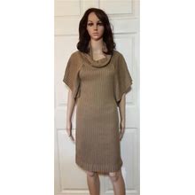 Calvin Klein Women's Size Med Olive Sweater Knit Cowl Neck Dress (PM)