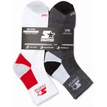 Starter Men's Triangle Extended Quarter Socks, 6-Pack