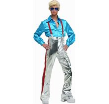 Funky Disco Men's Costume | Adult | Mens | Blue/Gray/Red | S | FUN Costumes