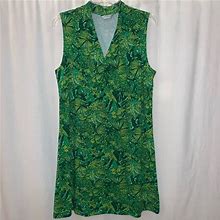 Liz Claiborne Womens Green Floral Petite Dress Size LP - Women | Color: Green | Size: Petite L