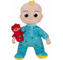 Cocomelon Official Musical Bedtime JJ Doll, Soft Plush Body A€" Press Tummy And JJ Sings Clips From A€Yes, Yes, Bedtime Song,A€™ A€" Includes Feature Plush And Small Pillow Plush Teddy Bear A€" Toys For Babies