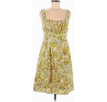 Nanette Lepore Casual Dress - A-Line: Yellow Print Dresses - New - Women's Size 6