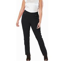 Plus Size Women's Comfort Waist Stretch Denim Straight Leg Jean By Jessica London In Black (Size 22) Pull On Stretch Denim