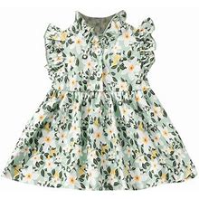 Ketyyh-Chn99 Girl Dresses Summer Clothes Toddler Sleeveless Dress Tank Dress green,12m