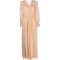 Alberta Ferretti - Pleated Silk-Chiffon Dress - Women - Silk/Silk/Acetate/Elastane - 44 - Pink