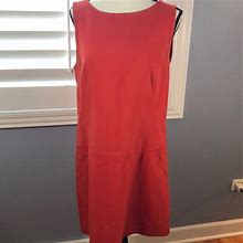 Loft Dresses | Loft Drop Waist Dress | Color: Orange/Red | Size: 10