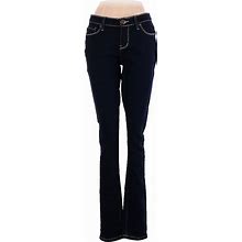 Blue Topaz Jeans - Super Low Rise Boot Cut Boot Cut: Blue Bottoms - Women's Size 7 - Dark Wash