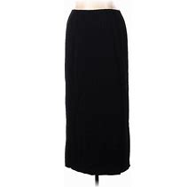 Yansi Fugel Casual Skirt: Black Solid Bottoms - Women's Size 16