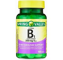 Spring Valley Vitamin B1 Tablets Dietary Supplement, 250 Mg, 100 Count 10.2025+
