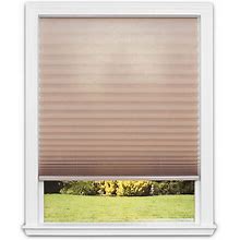 Easy Lift Cut-To-Size Natural Cordless Light Filtering Fabric Pleated Shade 30 in. W X 64 in. L