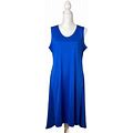 Anne Klein Dresses | Womens Anne Klein Ribbed Tank Dress | Color: Blue | Size: L