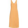 Vince, Cloqué Midi Dress, Women, Orange, XL, Dresses, Materialmix