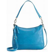 Ili Leather Hobo Bag, Blue