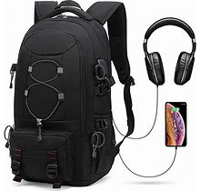 Large Laptop Backpack, Durable Business Travel Laptop Backpacks With USB Charging Port & Headphone Interface, Water Resistant Hiking Backpack For Wom