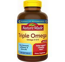 Nature Made Triple Omega 3 6 9 150 Softgels Ish Oil As Ethyl Esters And Plant-Ba