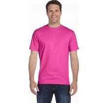 Hanes 5280 Adult Essential Short Sleeve T-Shirt In Wow Pink Size 2XL | Cotton
