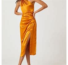 Anthropologie Women's Midi Dress - Gold - 10